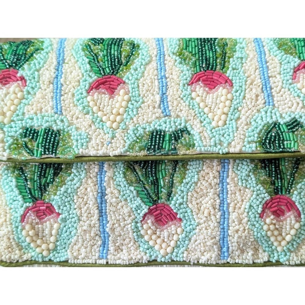 Handcrafted In India Viral Beaded Radish Shoulder Bag with Charm NWT - Picture 2 of 9